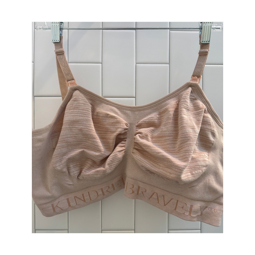 Kindred Bravely Nursing Pumping Bra Womens XL Pink Seamless Wireless Comfort